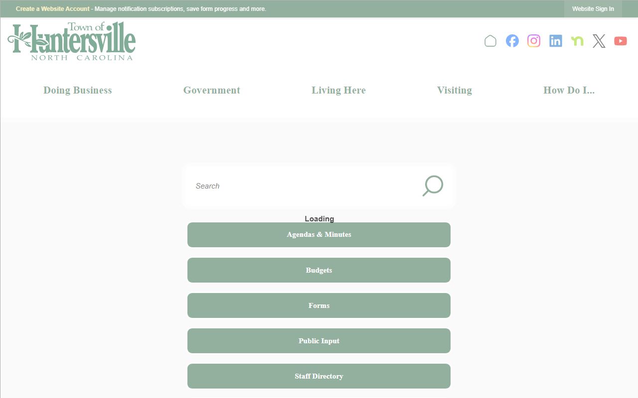Town of Huntersville North Carolina property tax records