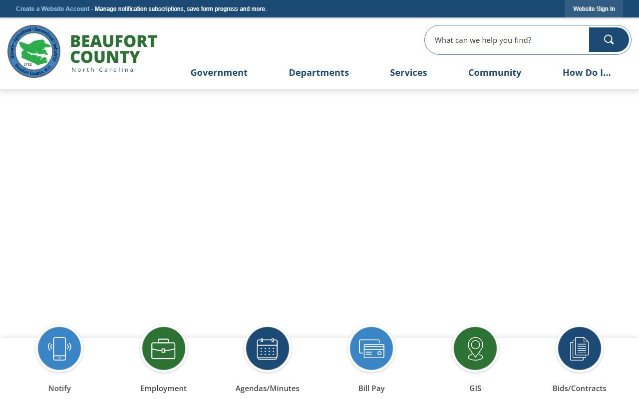 Beaufort County government website for property tax records