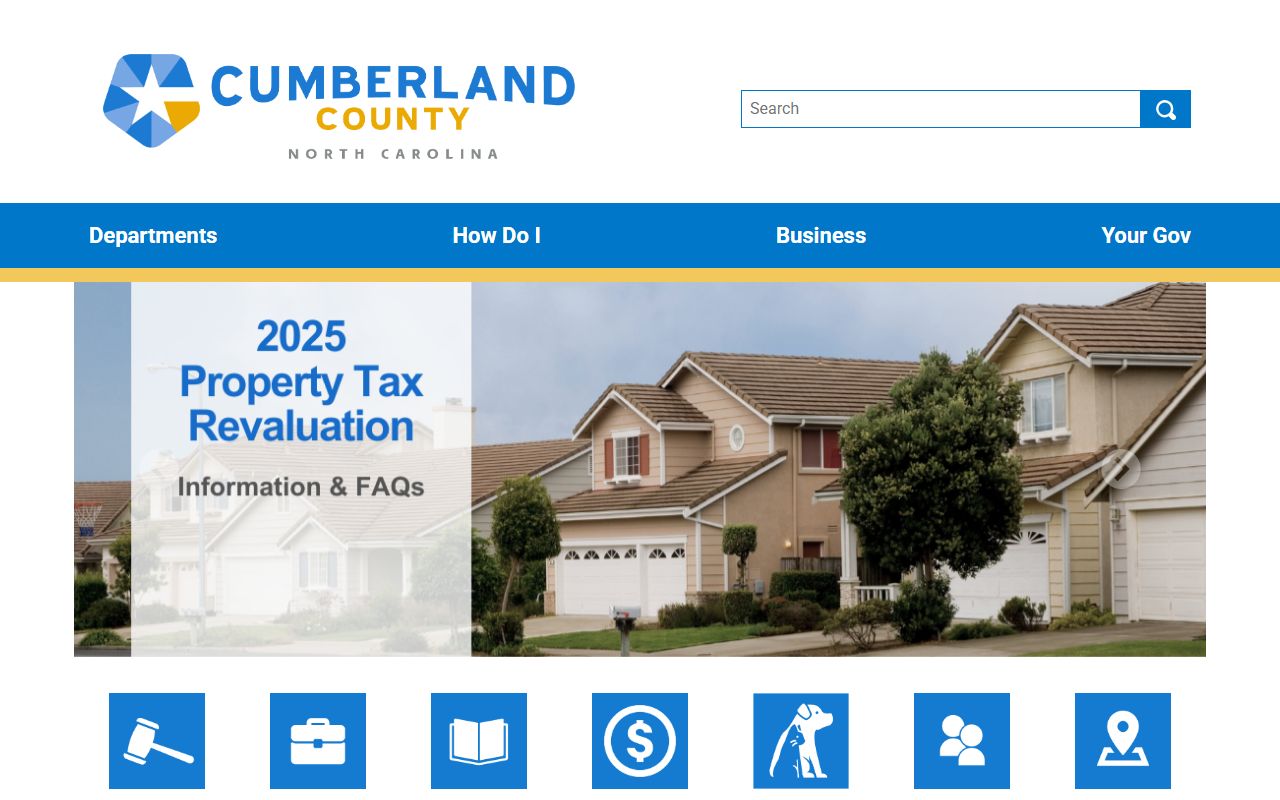 Cumberland County government website for property tax records