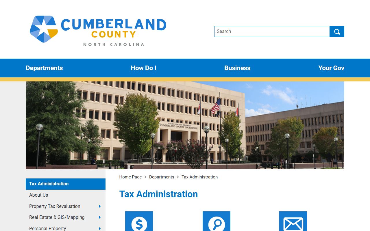 Cumberland County Tax Group website for property tax records