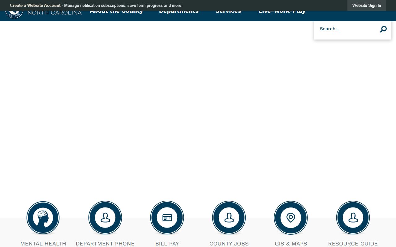 Davie County government website for property tax records