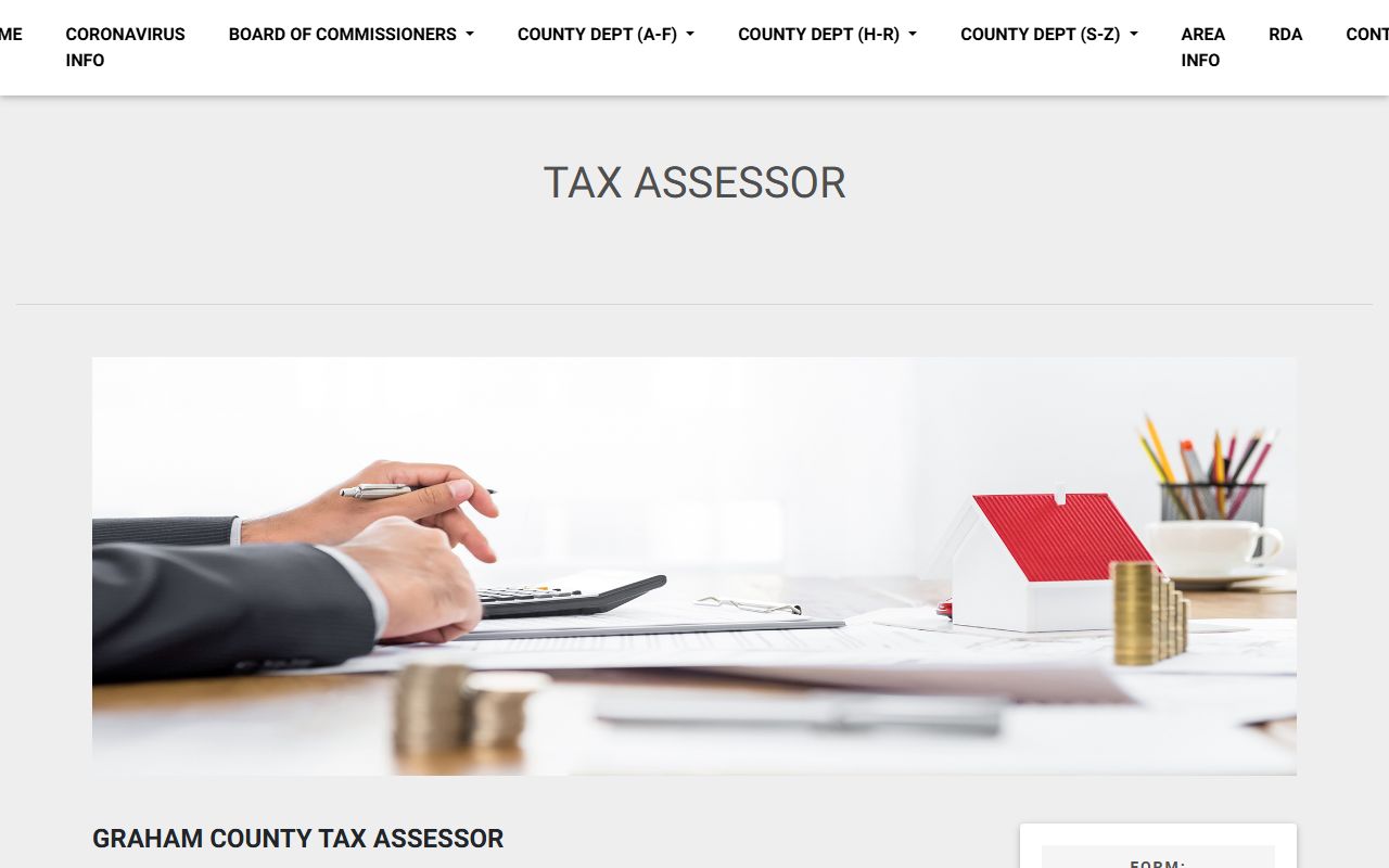 Graham County Tax Assessor office for property tax records