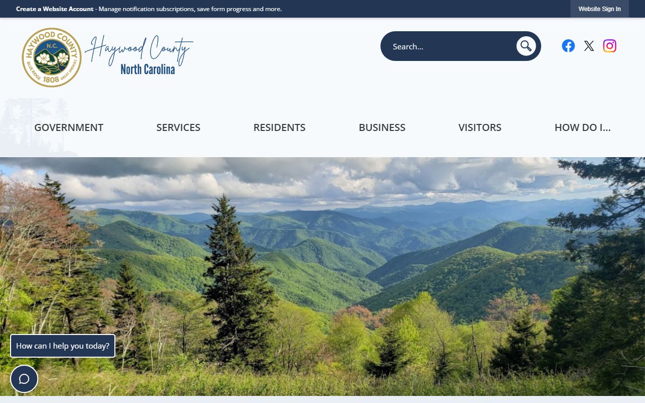 Haywood County government website for property tax records