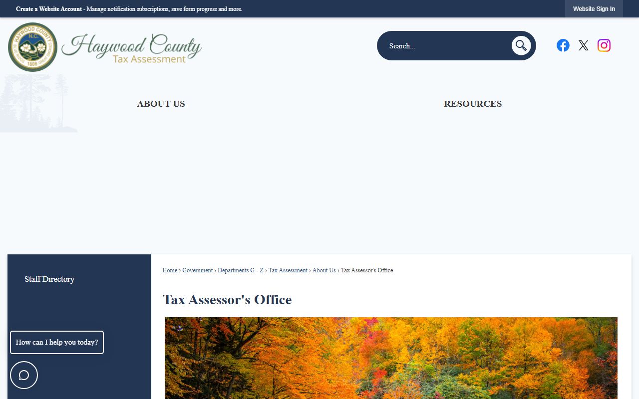 Haywood County Tax Assessor website for property tax records