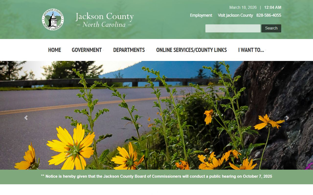Jackson County government website for property tax records