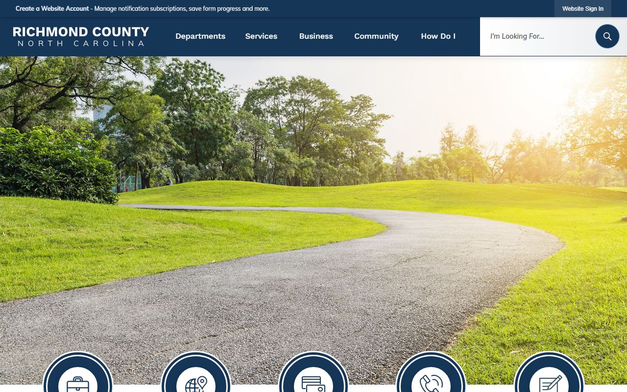 Richmond County government website for property tax records