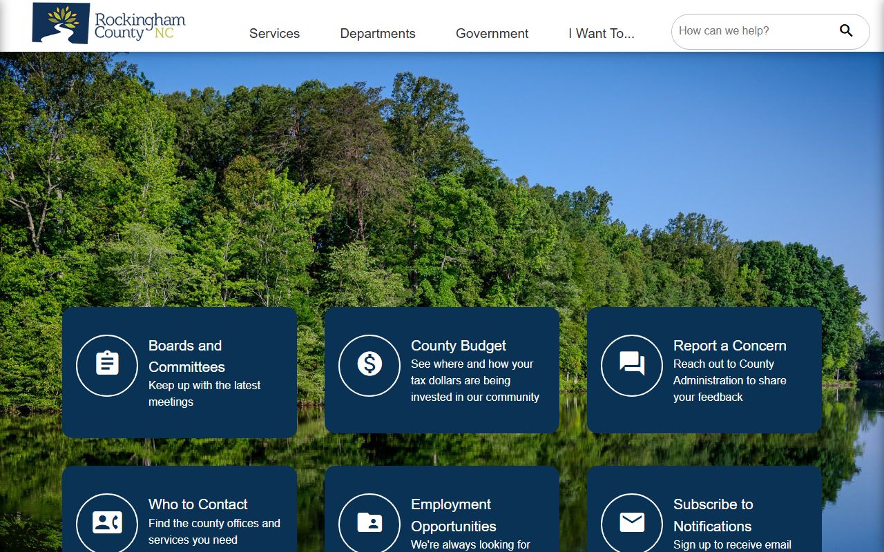 Rockingham County government website for property tax records