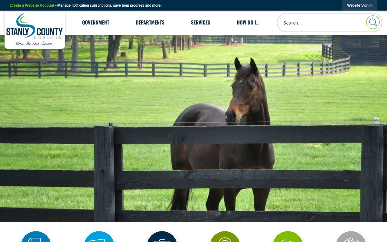 Stanly County government website for property tax records